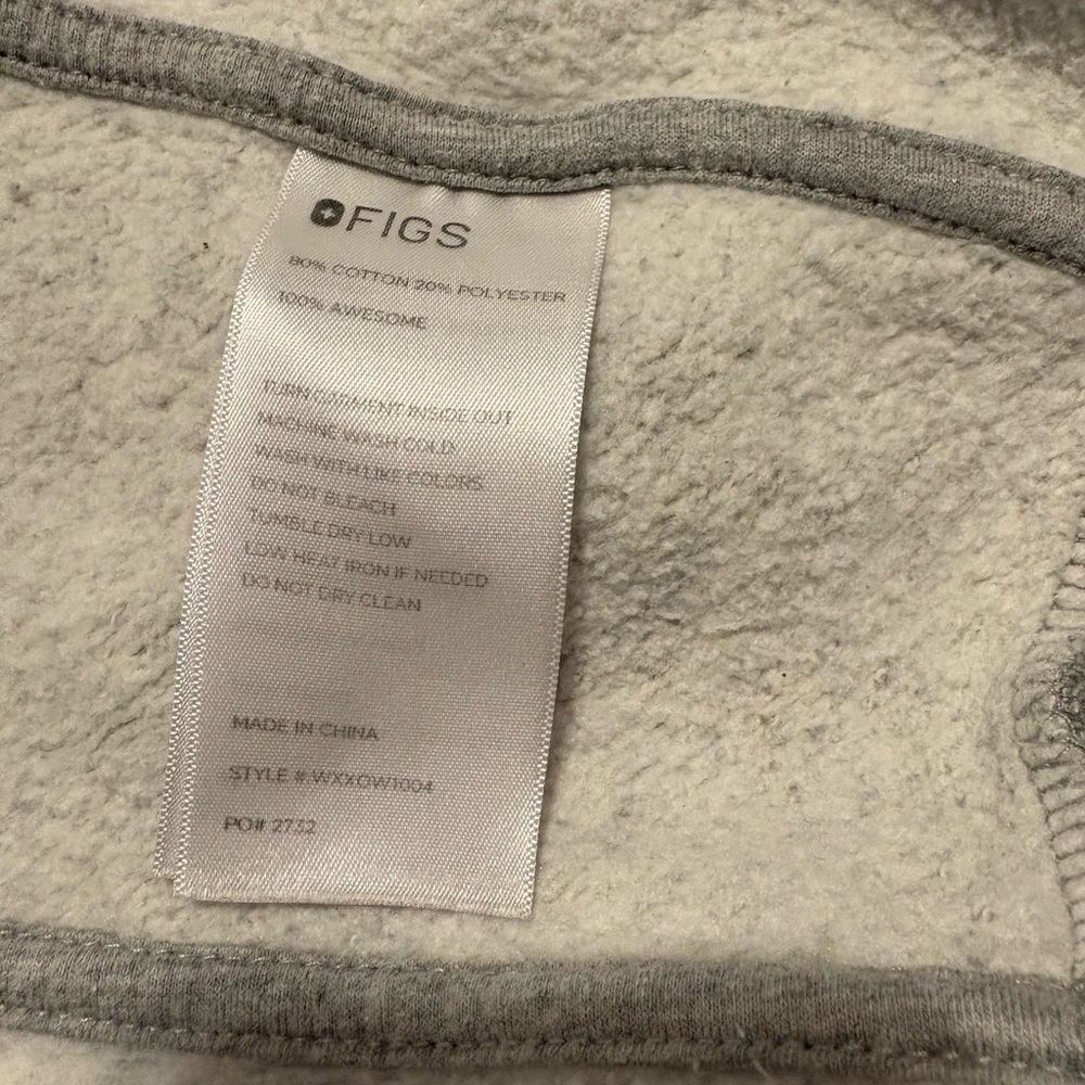 Figs Large Grey Zip Up Jacket - image 5